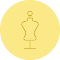 Mannequin Line Circle Multicolor Icon vector