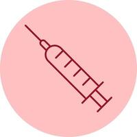 Syringe Line Circle Multicolor Icon vector