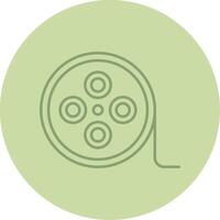 Film Reel Line Circle Multicolor Icon vector