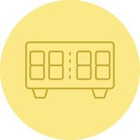 Digital Clock Line Circle Multicolor Icon vector