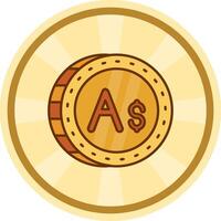 Australian dollar Comic circle Icon vector