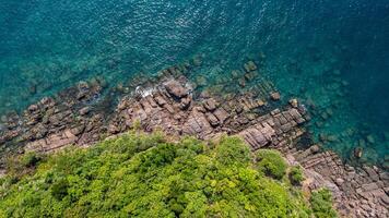 Coastal Elegance, Rocky Shores to Greenery photo