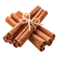 AI generated cinnamon sticks on a transparent background png