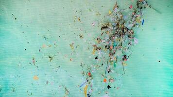 Aerial Shot, Turquoise Water Tainted by Pollution photo