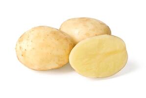 Potatoes isolated on white background photo