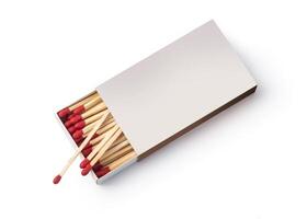 Box of matches, isolated photo