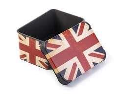 plastic box with UK flag photo