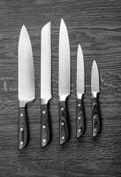 five kitchen knifes o photo