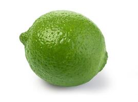 Fresh lime isolated on white photo