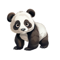 AI generated An illustration of a cute panda bear with big, expressive eyes png