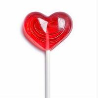 AI generated Red Heart Lollipop, Symbol of Love photo