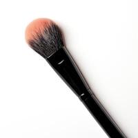 AI generated Black Handle Makeup Brush on White photo