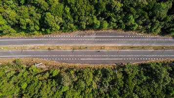 Rural Road Aerial, Symmetric Greenway Passage photo