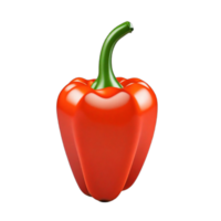 AI generated Red peppers isolated on a transparent background PNG AI Generative