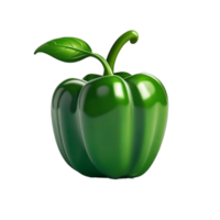 AI generated Red and green peppers isolated on a transparent background PNG AI Generative