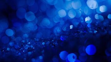 AI generated Blue Bokeh Lights Abstract Technology Background photo