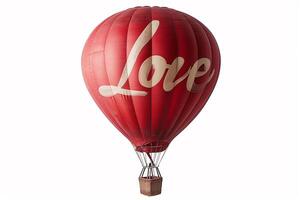 AI generated Love Ascending, Romantic Heart Balloon Flight photo