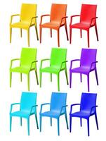 colour  plastic chair photo