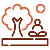 al aire libre yoga icono primavera, para uiux, web, aplicación, infografía, etc vector