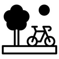 montar en bicicleta icono primavera, para uiux, web, aplicación, infografía, etc vector