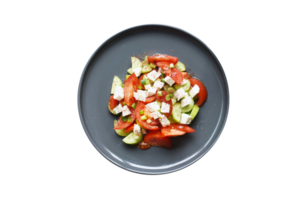 Flat lay of salad isolated on background png
