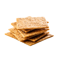 AI generated Fresh and delicious rye crispbread isolated on transparent background png