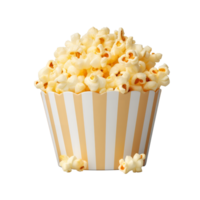AI generated Fresh and delicious Butter popcorn isolated on transparent background png