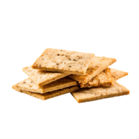 AI generated Fresh and delicious rye crispbread isolated on transparent background png