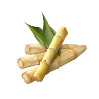 AI generated Fresh and beautiful Bamboo stalk isolated on transparent background png