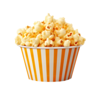 AI generated Fresh and delicious Butter popcorn isolated on transparent background png