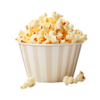 AI generated Fresh and delicious Butter popcorn isolated on transparent background png