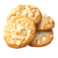 AI generated Fresh and delicious Chocolate chip cookies isolated on transparent background png