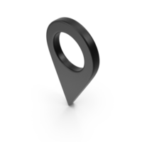 3D PNG Map Pointer, Location Map Icon, Black Texture, Black location pin or navigation, Web location point, pointer, Grey Pointer Icon, Location symbol. GPS, travel, navigation, place position