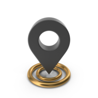 3d PNG kaart wijzer, plaats kaart icoon, zwart textuur, zwart plaats pin of navigatie, web plaats punt, wijzer, grijs wijzer icoon, plaats symbool. GPS, reis, navigatie, plaats positie