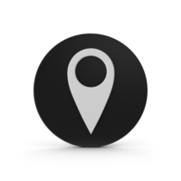 3d png Karte Zeiger, Ort Karte Symbol, schwarz Textur, schwarz Ort Stift oder Navigation, Netz Ort Punkt, Zeiger, grau Zeiger Symbol, Ort Symbol. GPS, reisen, Navigation, Platz Position