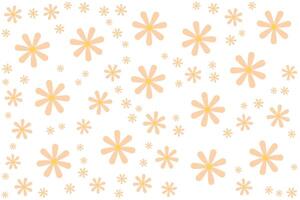 Floral pattern of yellow tones on white background vector