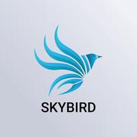 Sky Bird Gradient Logo vector