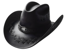 ai generiert Cowboy Hut png schwarz Cowboy Hut png schwarz Leder Cowboy Hut png Kopfbedeckungen png Neu Cowboy Hut transparent Hintergrund