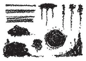 Collection of random hand drawn scribble of stroke, shape, Black pen marker shapes vector set