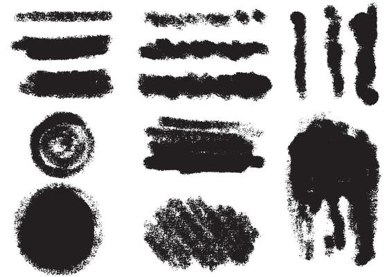 Collection of random hand drawn scribble of stroke, shape, Black pen marker shapes vector set