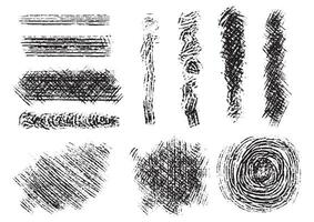 Collection of random hand drawn scribble of stroke, shape, Black pen marker shapes vector set