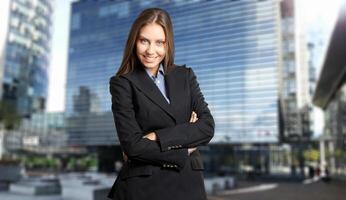 Business woman portrait outdoor photo