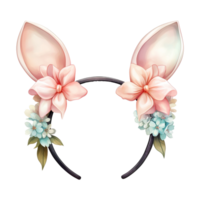 AI generated Bunny Ears Chic Bunny Headband - Adding a Playful Touch to Your Festive Look png