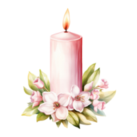 AI generated Charming Ambiance Embrace Spring with the Warmth of a Decorative Easter Candle png