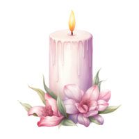 AI generated Charming Ambiance Embrace Spring with the Warmth of a Decorative Easter Candle png