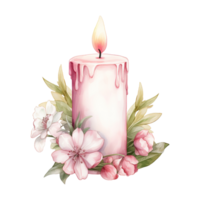 AI generated Charming Ambiance Embrace Spring with the Warmth of a Decorative Easter Candle png