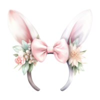 AI generated Bunny Ears Chic Bunny Headband - Adding a Playful Touch to Your Festive Look png