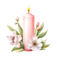 AI generated Charming Ambiance Embrace Spring with the Warmth of a Decorative Easter Candle png