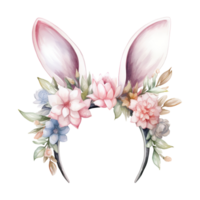 AI generated Bunny Ears Chic Bunny Headband - Adding a Playful Touch to Your Festive Look png