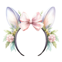 AI generated Bunny Ears Chic Bunny Headband - Adding a Playful Touch to Your Festive Look png